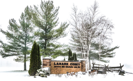 Lanark County sign on Christie Lake Road