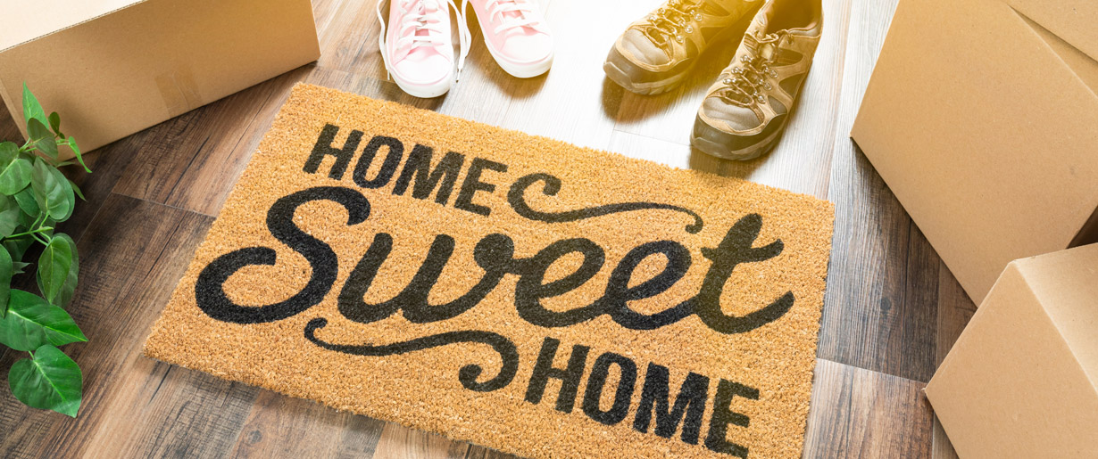 Home sweet home door mat