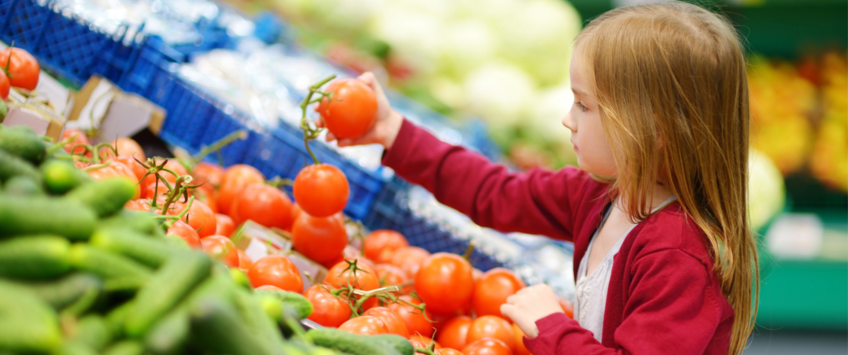 child with food