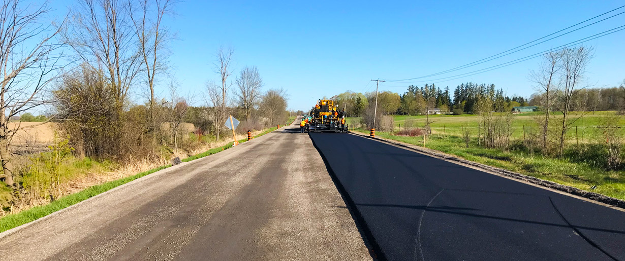 A road being paved