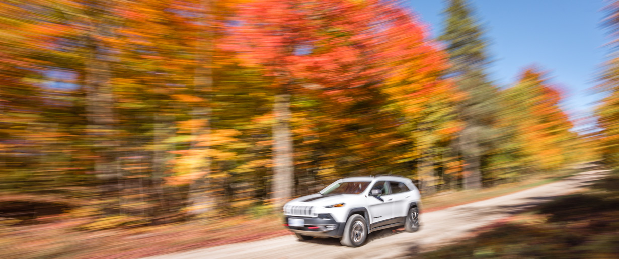 Car driving on Lanark County road