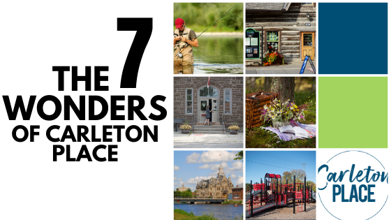 a six pictures collage of places in carleton place