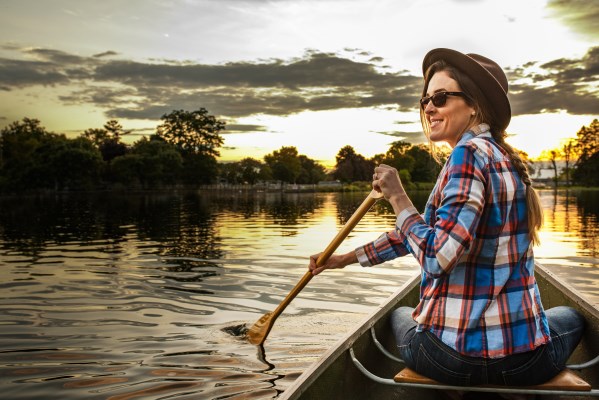 paddling in a park