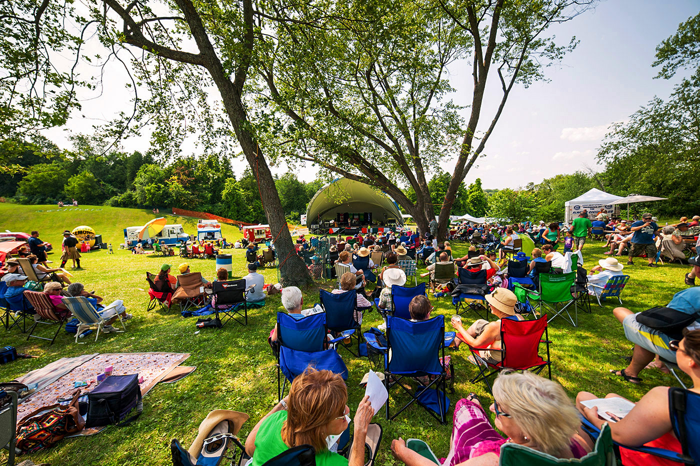 Music festival with spectators