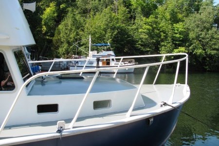 a boat on a river