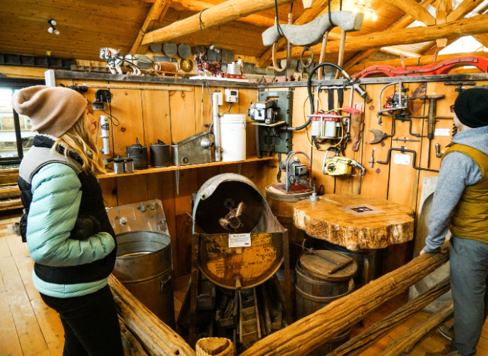 visitors at the maple museum