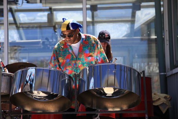 A musician playing drums