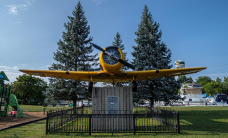 a yellow airplane