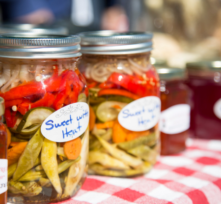 Jars of pickles