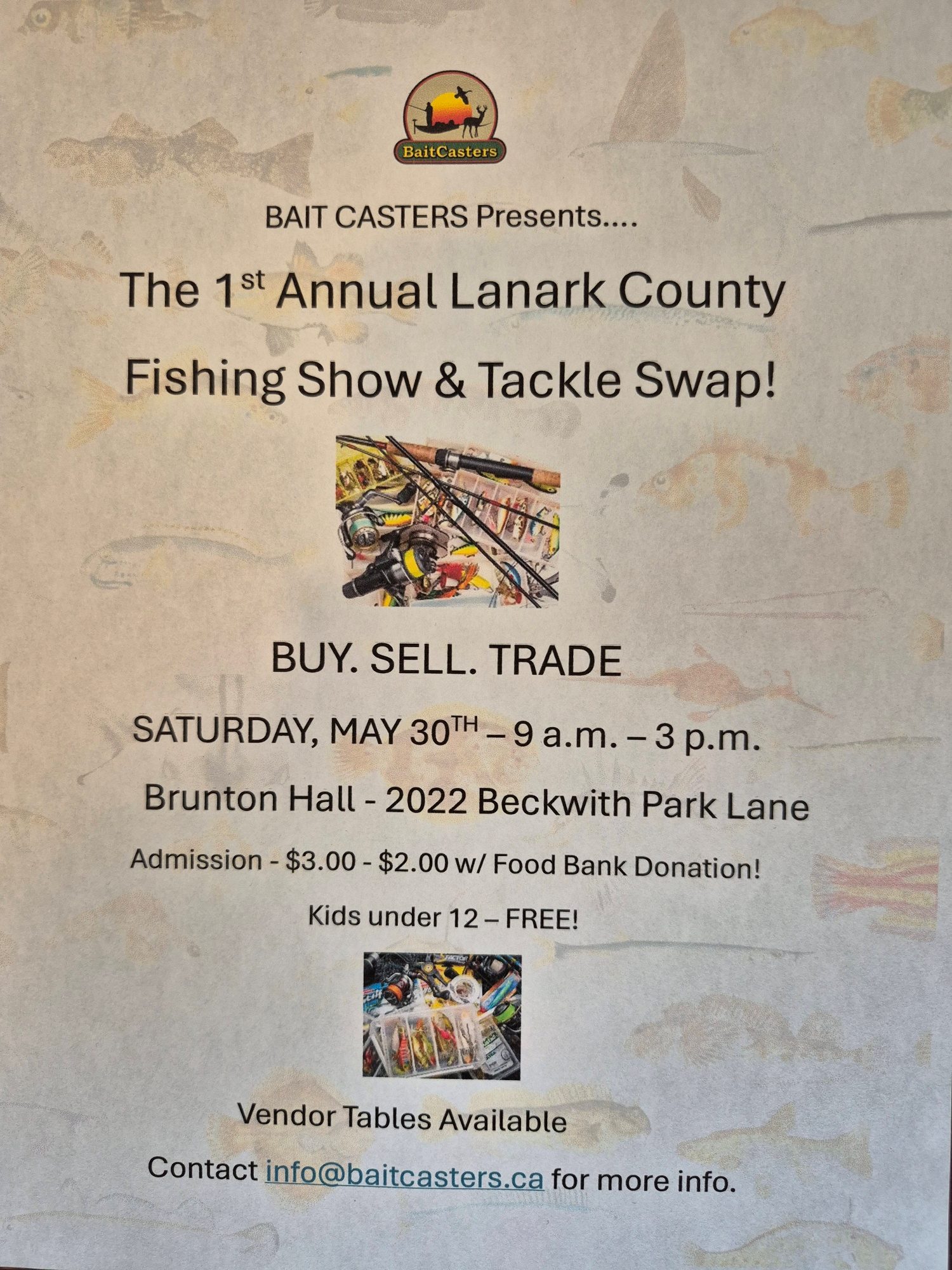 Lanark County’s 1st Annual Fishing Show & Tackle Swap